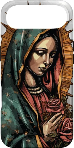 Vista 26 de Funda para iPhone 12 Pro Max Virgen De Guadalupe Católica Virgen De Guadalupe