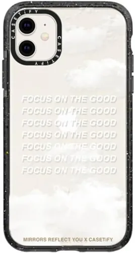 Vista 85 de Funda Impact de CASETiFY para iPhone 11 - Tiempo A Solas de Esther Kim - Negro Claro