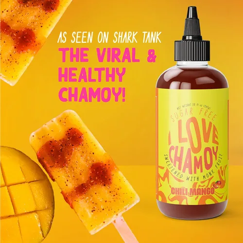 Vista 4 de I Love Chamoy Chili Mango Chamoy sin azúcar (10 onzas líquidas (paquete de 6))