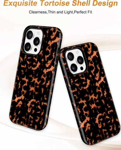 Vista 250 de Jusy Funda compatible con MagSafe con estampado de caparazón de tortuga marrón para iPhone 7/8/SE, cubierta protectora de TPU suave magnética