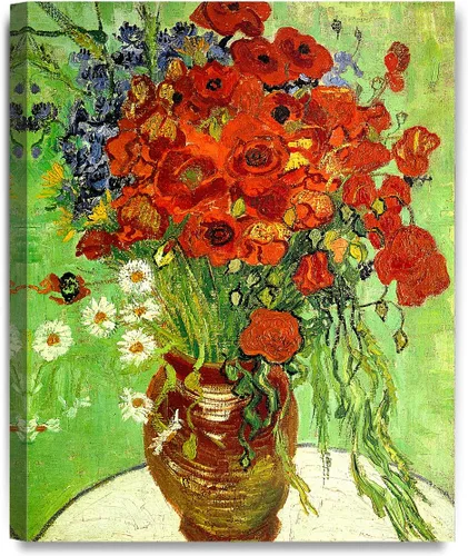 Vista 23 de Serie de pinturas de Vincent Van Gogh (favoritos). Reproducción de arte clásico de Van Gogh, impreso en lienzo, Algodón, Almond Blossom, 16x20
