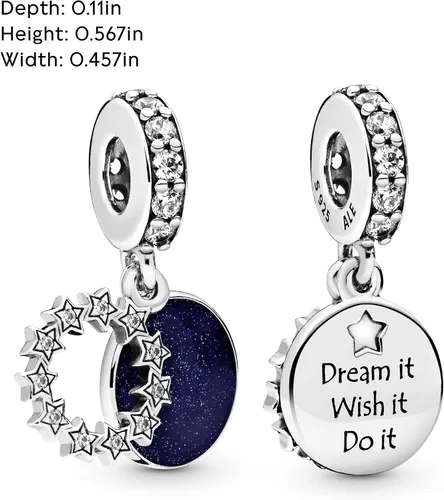 Vista 5 de PANDORA Joyería de estrellas inspiradoras colgantes de circonita cúbica en plata de ley Metal Esmalte Circonita cúbica