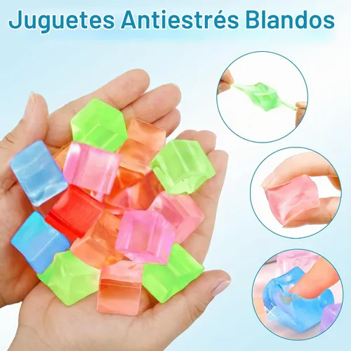 Vista 3 de Paquete de 32 mini cubos esponjosos, cubo de estrés pequeño Fidget juguetes