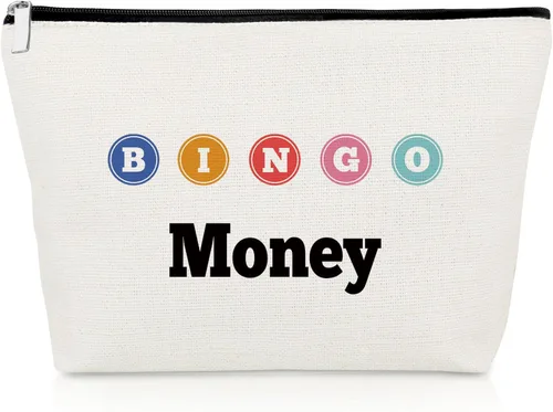 Vista 10 de Regalos de bingo para mujeres, bolsa de maquillaje, regalo para amantes del bingo, regalos de juego para mujeres, mejores amigas, hermanas