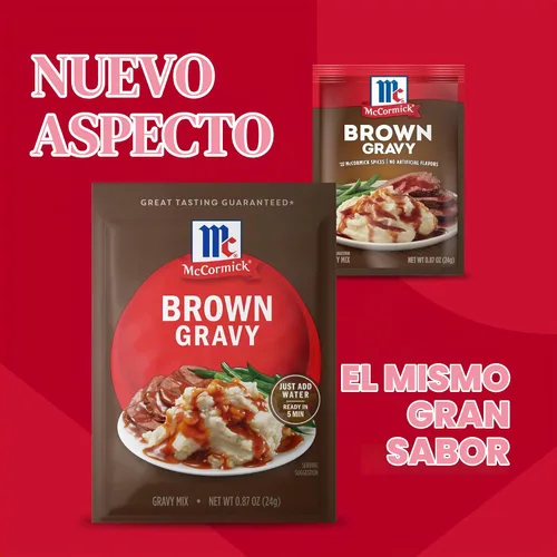 Vista 5 de McCormick - Mezcla de Brown Gravy - Sobre de condimentos, 0.87 onzas, paquete de 24