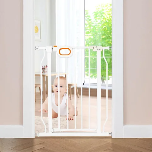 Vista 10 de owlie Pequeña puerta estrecha para bebé para escaleras, pasillos de 23.6-27.6 pulgadas de ancho, puerta de presión para niños, puerta para niños