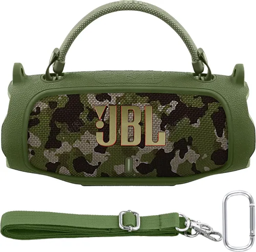 Vista 82 de Funda de silicona compatible con JBL Charge 5 Altavoz Bluetooth portátil impermeable (Cubierta de silicona negra)