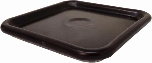 Vista 6 de softtouch Copas cuadradas para ruedas de muebles de 1 3/4 pulgadas con fondo alfombrado, protegen pisos de madera dura, marrón/gris (paquete de 12)