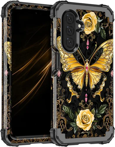 Vista 54 de Miqala Funda para Galaxy A14 5G, que brilla en la oscuridad, tres capas, resistente, a prueba de golpes, protección completa, parachoques