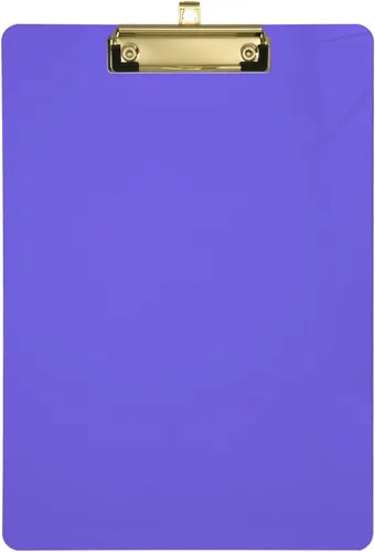 Vista 39 de Portapapeles acrílico azul claro tamaño A4 12.5 x 9 pulgadas con clip de perfil bajo para estudiantes, oficina, organizador de documentos, arte