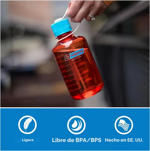 Vista 4 de Nalgene Botella de agua de boca estrecha de 16 onzas, amatista Slim Cup Holder Size, BPA-Free, Durable & Lightweight, Leak Sproof, Dishwasher