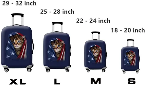 Vista 2 de WUJIAONIAO - Funda protectora para equipaje de viaje, 18 - 32 pulgadas 45.72 a 81.28 cm.