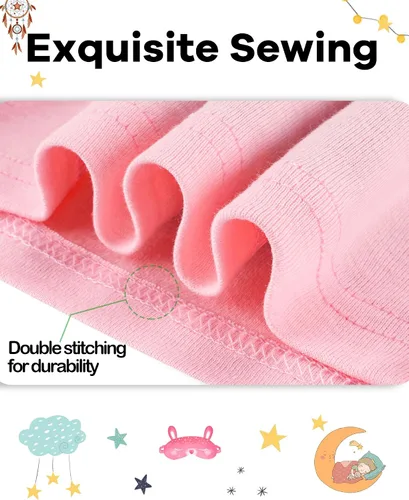 Vista 4 de DAUGHTER QUEEN Pijamas de Halloween de 18 meses a 12 años para niños y niñas, ropa de dormir 100% algodón