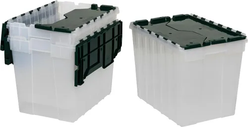 Vista 12 de Akro-Mils KeepBox Contenedor de almacenamiento de 12 galones, caja de almacenamiento de plástico apilable y anidable con tapa adjunta, bolsa
