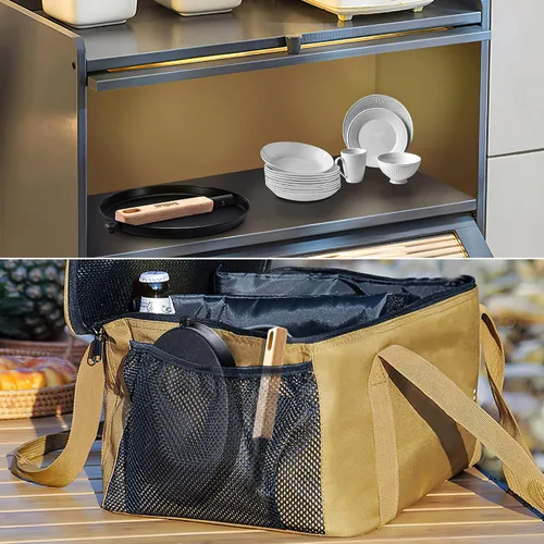 Vista 6 de bodkar Sartén de 8 pulgadas para freír y saltear, sartén plana para crepas, parrilla ligera con mango de madera para cocinar al aire libre y en Negro