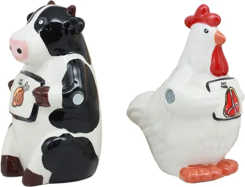 Vista 3 de Ebros Gift Holstein - Juego de cocteleras de cerámica para cocina y cocina, para organizar fiestas, aves de corral y ganado coleccionables