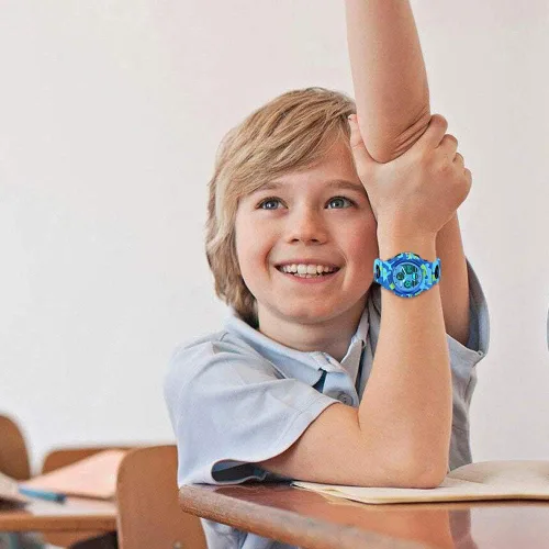 Vista 6 de SYOKZEY Reloj deportivo digital LED impermeable de 164.0ft, para niños y niñas, para exteriores, analógico y digital, con alarma y calendario