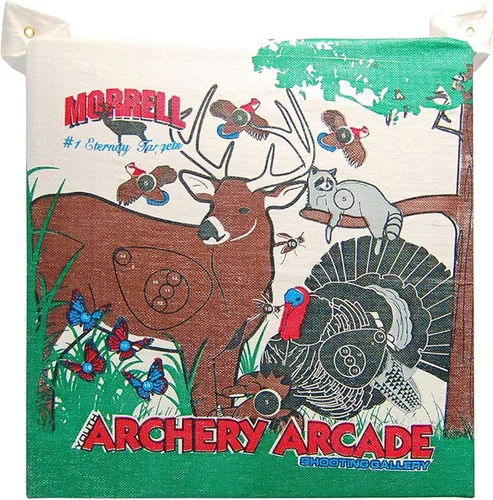 Vista 6 de Morrell Jóvenes 18 libras Arcade Field Point - Bolsa de tiro con arco para 30 libras con 2 lados de tiro y más de 20 animales