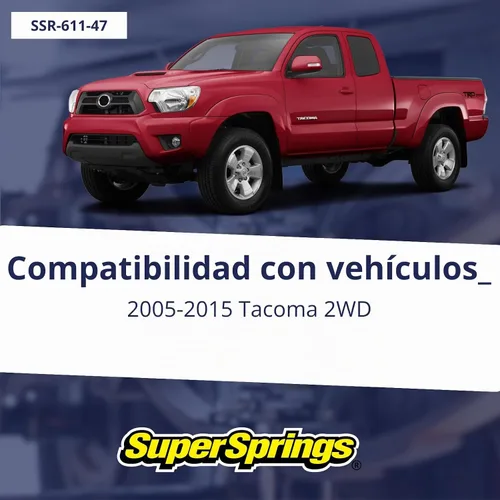 Vista 2 de SSR-611-40 SumoSprings Trasero para Toyota Tacoma, plata, 500 lbs.