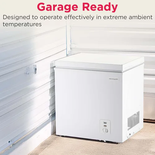 Vista 6 de Frigidaire Congelador horizontal profundo, capacidad de 2.0 pies cúbicos, termostato ajustable, cesta de alambre con revestimiento de vinilo