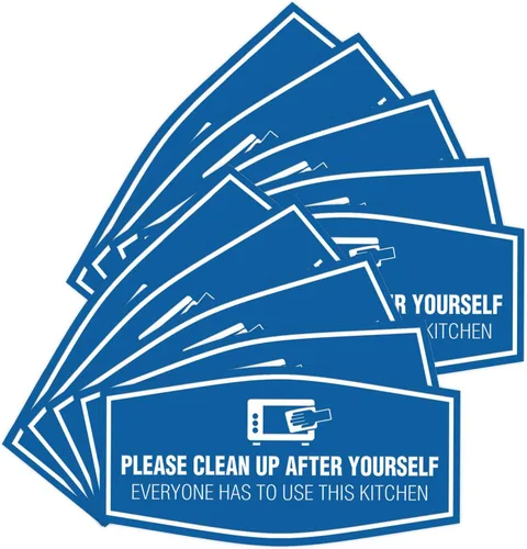 Vista 32 de Signs ByLITA Fancy Please Clean Up After Yourself Everyone Has To Use This Kitchen Sign (Negro) - Pequeño