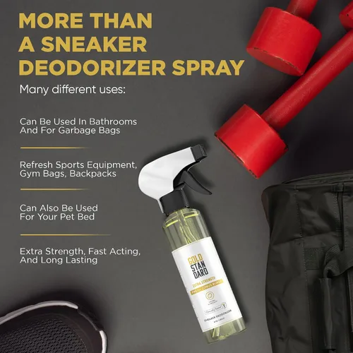 Vista 5 de Desodorizante natural para zapatos en aerosol y eliminador de olores, 1 paquete de 6 onzas, refrescante y de larga duración, aroma cítrico fresco