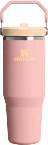 Vista 53 de STANLEY IceFlow 2.0 - Vaso con pajilla abatible con asa, 30 onzas, tapa giratoria y popote abatible, botella de agua a prueba de fugas, acero Tiza