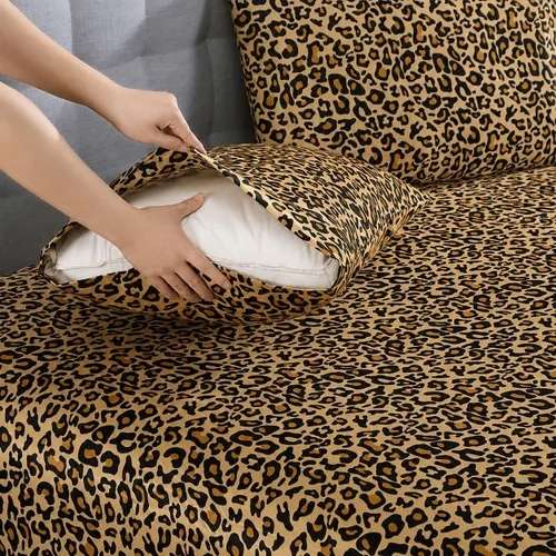 Vista 3 de Beatrice Home Fashions Juego de sábanas Queen de satén 100% poliéster Leopardo