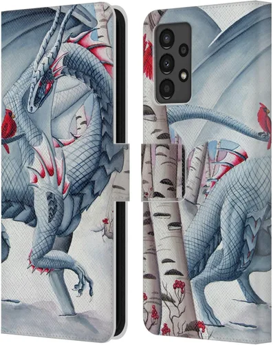 Vista 165 de Head Case Designs Officially Licensed Carla Morrow Galactic Entrancement Dragons Leather Wallet Case Compatible with Samsung Galaxy A07 4G