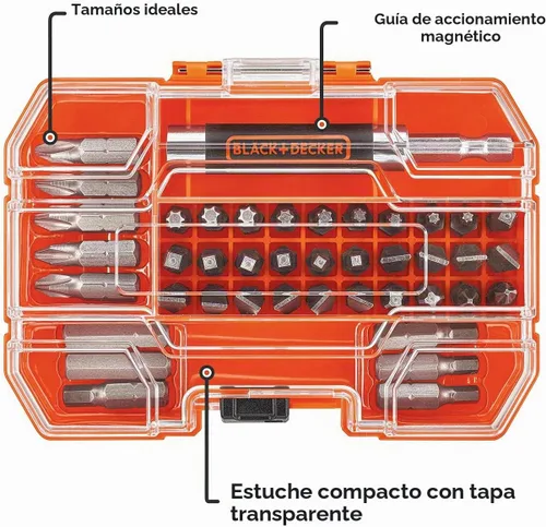 Vista 2 de BLACK+DECKER Juego de puntas para destornillador de 42 piezas (BDA42SD)