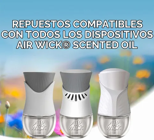 Vista 4 de Air Wick Repuesto de aceite perfumado enchufable, 7 unidades, melocotón y néctar dulce, ambientador, aceites esenciales