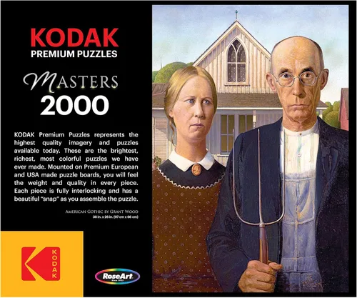 Vista 6 de RoseArt Kodak Premium Masters American Gothic - Rompecabezas de 2000 piezas