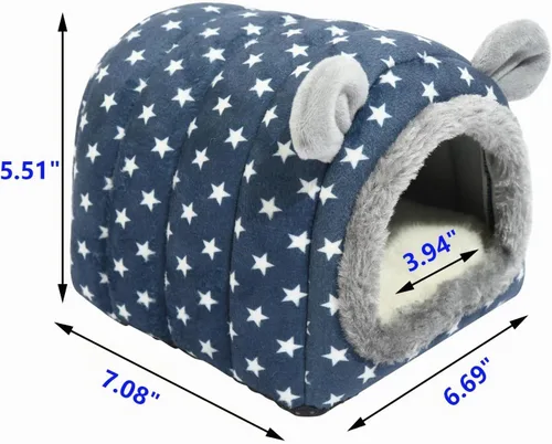 Vista 2 de Cama Cueva de Erizo Escondite Casa de Erizo Accesorios de Erizo, Casa de Erizo, Suministros de Jaula para Animales Pequeños de Hámster Casa Cálida