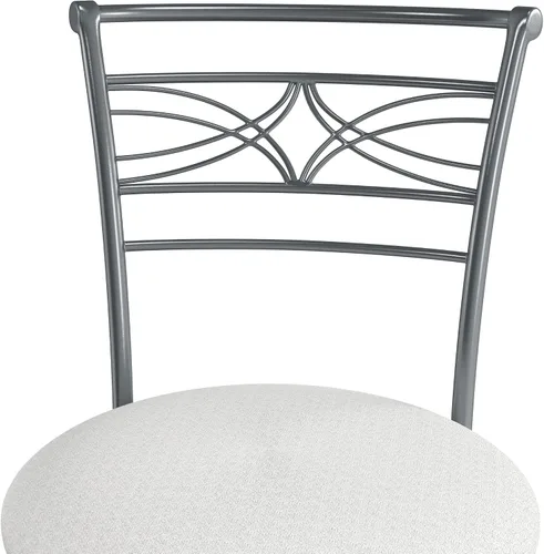 Vista 6 de Hillsdale Furniture Dutton - Taburete de tocador, cromado