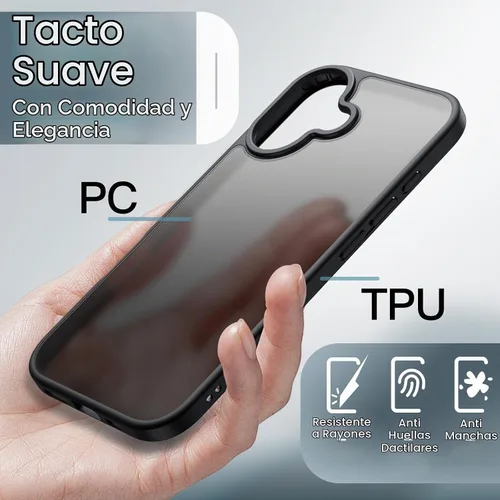 Vista 4 de JETech Funda mate para iPhone 17 de 6.3 pulgadas, protección contra caídas de grado militar, carcasa trasera translúcida esmerilada minimalista