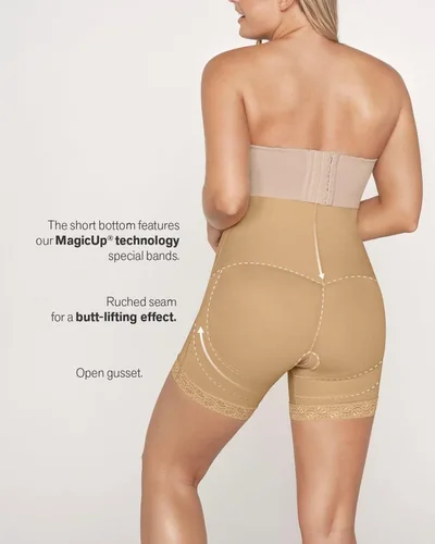 Vista 5 de Leonisa Body moldeador sin tirantes con control de abdomen para mujer