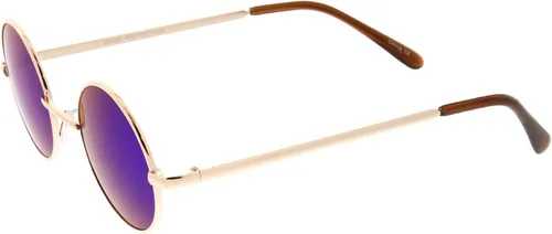 Vista 4 de zeroUV - Gafas de sol redondas retro para hombres y mujeres con lentes espejadas de color 1409