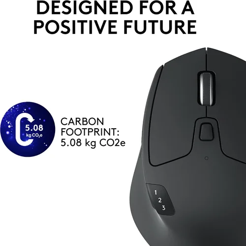Vista 11 de Logitech M720 - Ratón inalámbrico de triatlón, Bluetooth, receptor unificador USB, 1000 DPI, 6 botones programables, batería de 2 años, compatible