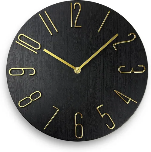 Vista 10 de Reloj de pared, reloj silencioso, reloj de pared que funciona con pilas, reloj de pared moderno de 12 pulgadas, adecuado para oficinas, salas