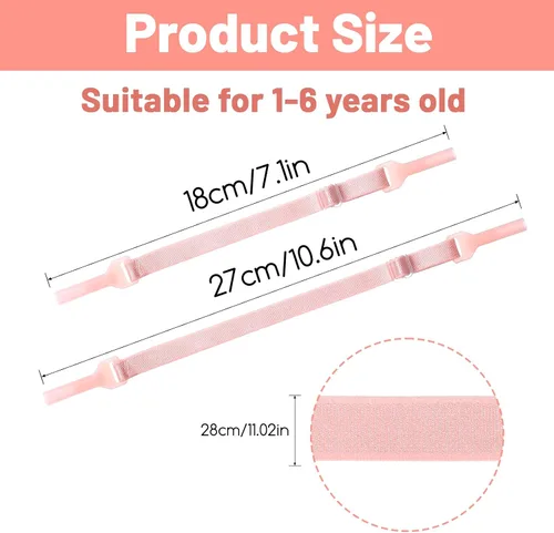 Vista 2 de 4 correas para gafas, correa ajustable de 7 a 10.6 pulgadas para gafas de sol para niñas, correas de soporte para lentes de sol sin cola (rosa)