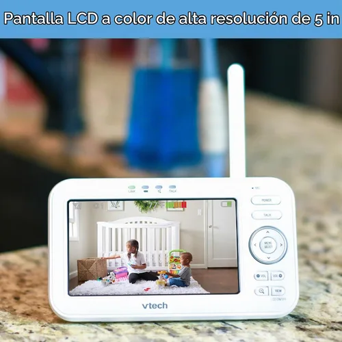 Vista 6 de VTech VM351-2 Monitor de video para bebés con lente óptica gran angular intercambiable y lente óptica estándar, 720p