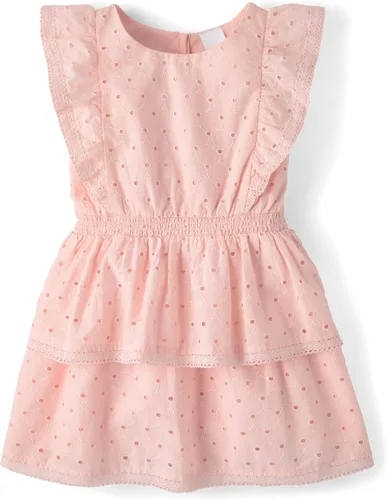 Vista 17 de Gymboree Vestidos escalonados de manga corta para niñas y niñas pequeñas Azul Flores