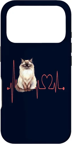 Vista 30 de Himalayan Cat Heartbeat EKG Funny I Love My Cat Case for iPhone 17