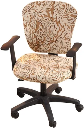 Vista 39 de Jinzio Funda para silla de oficina de computadora, tela protectora dividida y elástica, de poliéster, universal, para escritorio, para silla