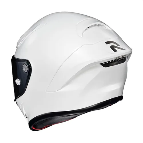 Vista 4 de Casco de moto HJC RPHA 1N sólido con visera Pinlock HJ-35, aprobado por DOT (Blanco, X-Large)