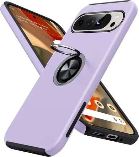 Vista 14 de JAME for Google Pixel 7 Pro Case, Ring Stand Shockproof Slim Phone Case Verde alpino