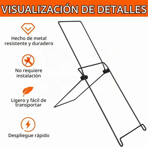 Vista 3 de Paquete de 2 soportes para paneles solares para plegado de menos