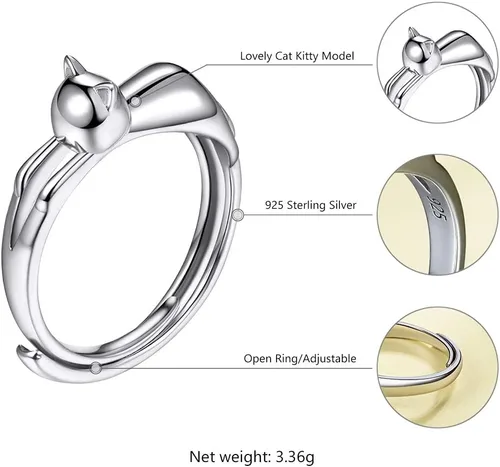 Vista 5 de SILVERCUTE Juego de joyas de plata de ley 925 para mujeres y niñas amantes de las mascotas