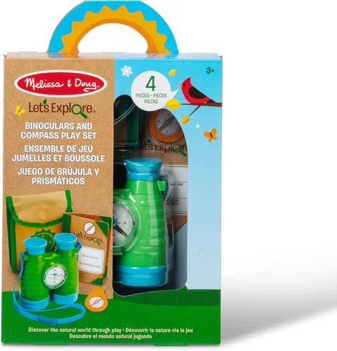 Vista 6 de Melissa & Doug: set de juego de prismáticos y brújula Let's Explore