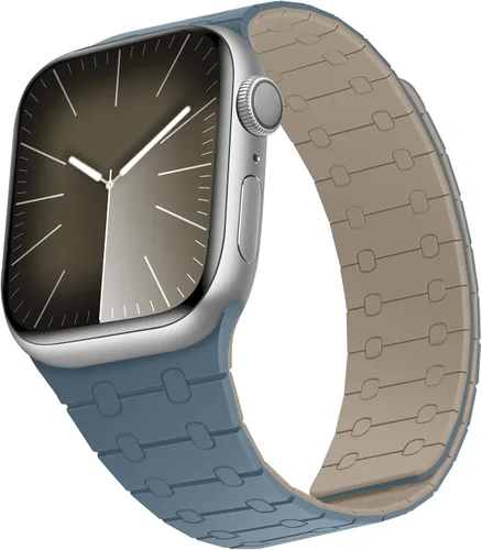 Vista 15 de Compatible con correa de Apple Watch de 49mm 46mm 45mm 44mm 42mm 41mm 40mm 38mm, correa de bucle magnético ajustable de silicona para iWatch Ultra